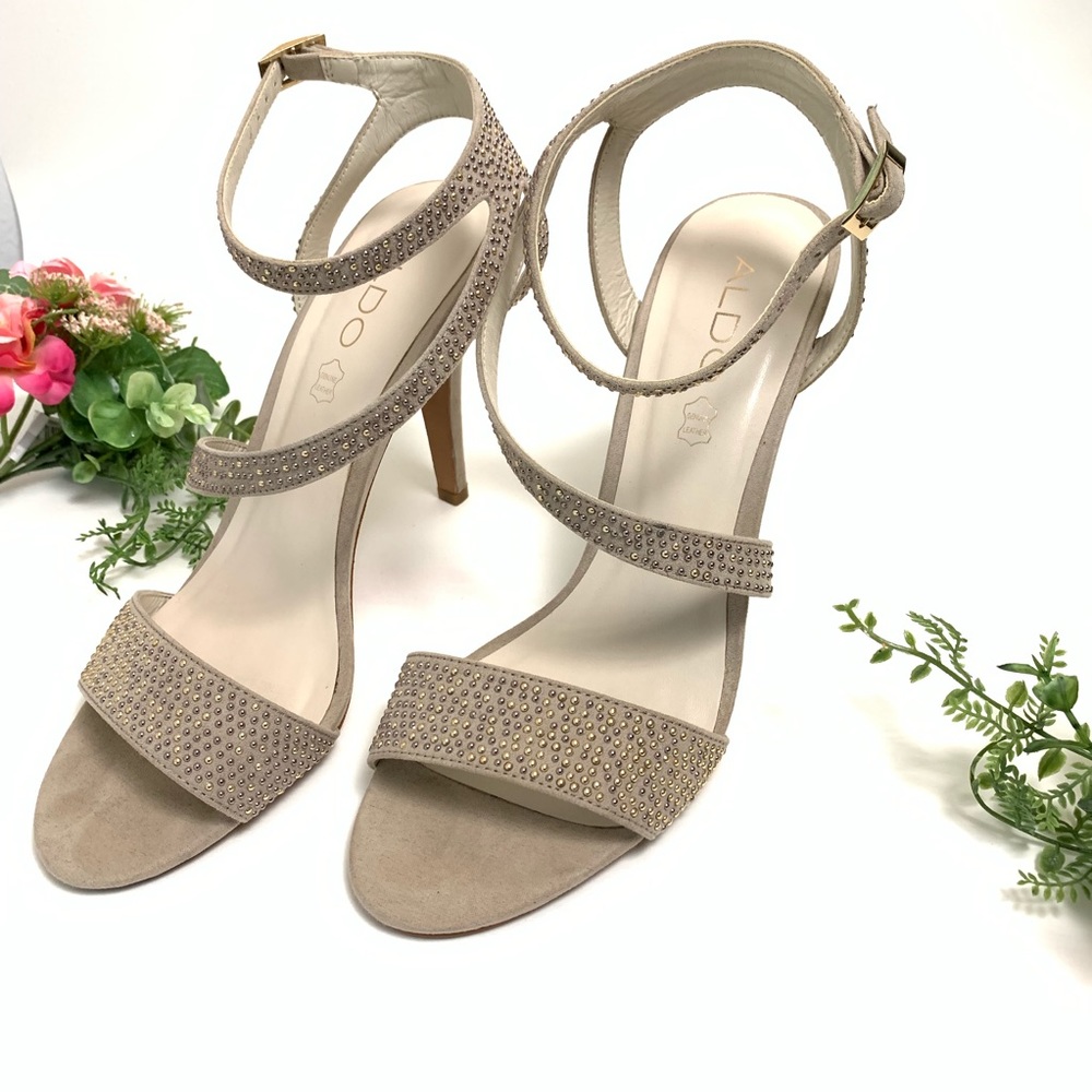 🌺 Aldo | Strappy Suede Heels Size 8